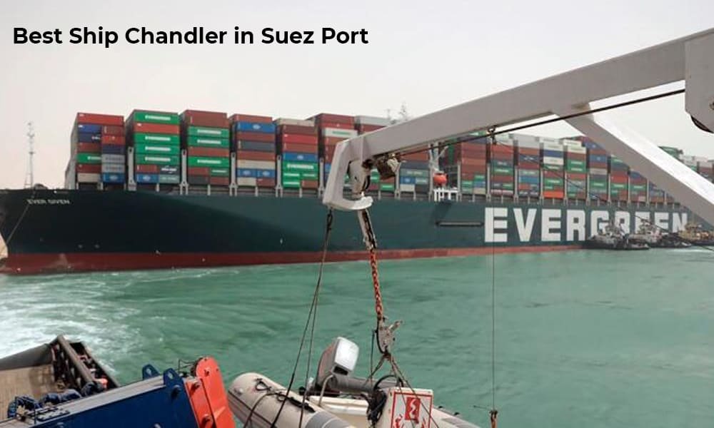 Ship chandler in Suez port