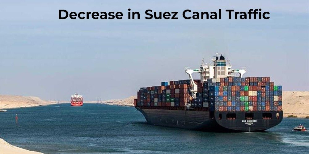 Decrease in Suez Canal Ship Traffic